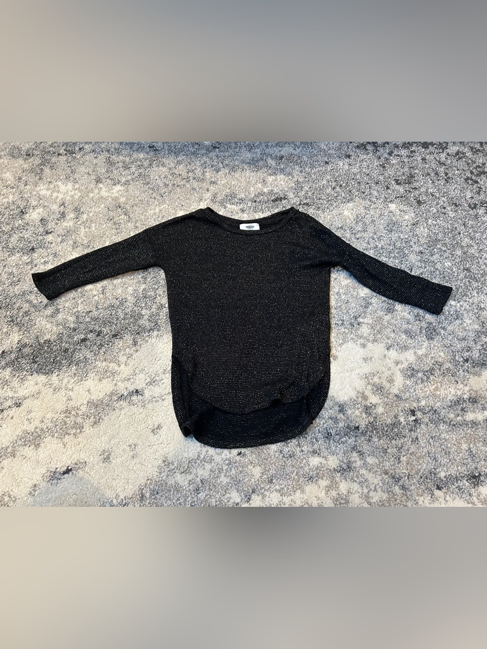 Old Navy Black Sparkle 3/4 -Sleeve Top for Girls